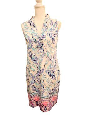 Lilly Pulitzer Tisbury Shift Dress Resort White Flock Together, Small NWT